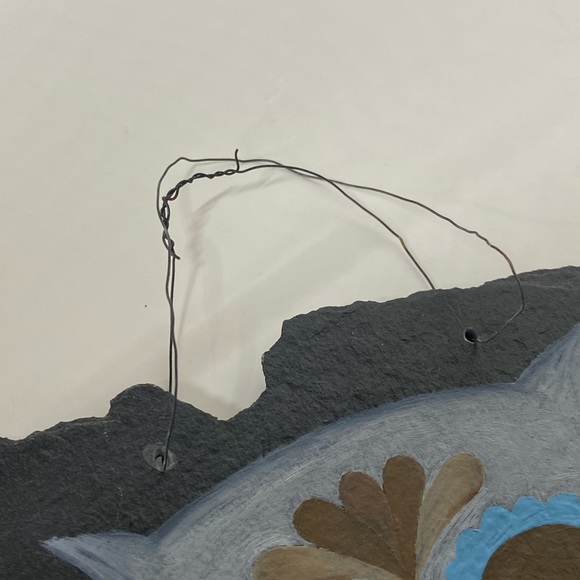 Vintage Slate Owl Painting - Picture 4 of 5